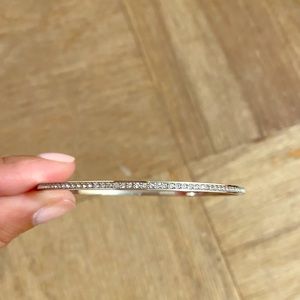 Swarovski crystal silver bangle